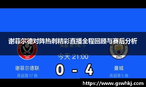 谢菲尔德对阵热刺精彩直播全程回顾与赛后分析